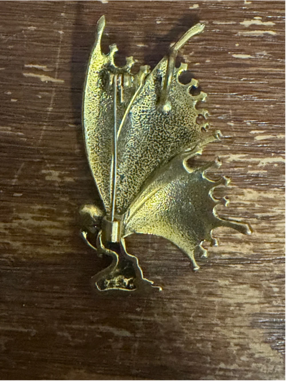 Vintage Fairy Pixie Brooch Gold Tone Enamel Winged Figural Pin 2.25” Fantasy